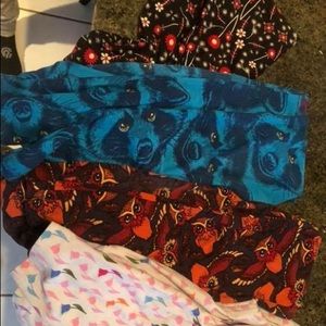 4 pair of little girls lularoe leggings